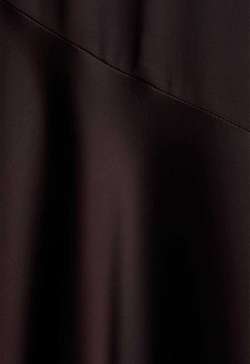 H&M - V-neck satin dress - dark brown