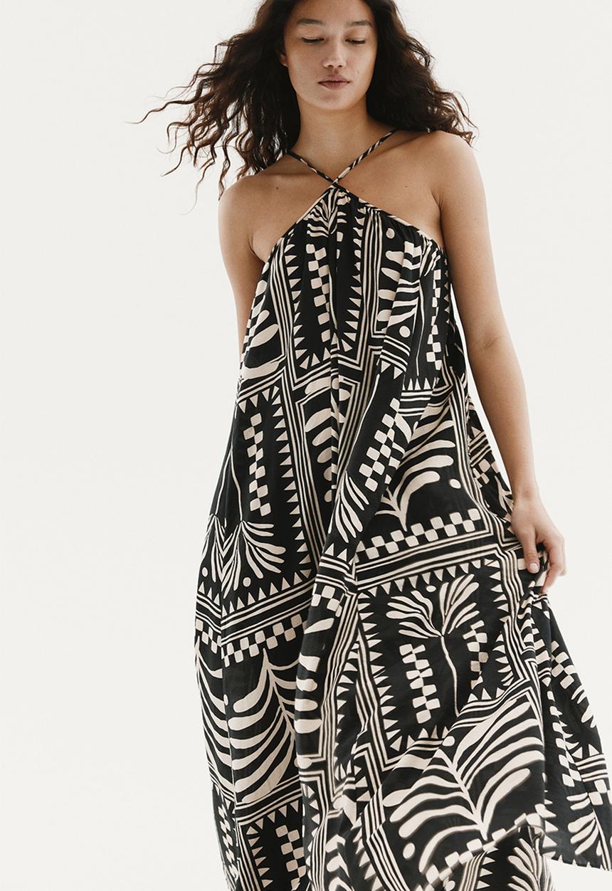 H&M - Strappy dress - black patterned
