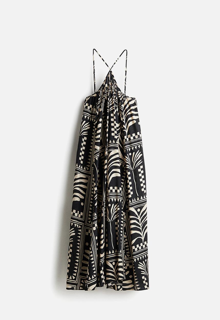 H&M - Strappy dress - black patterned