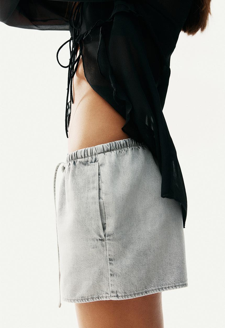 H&M - Drawstring shorts - light grey
