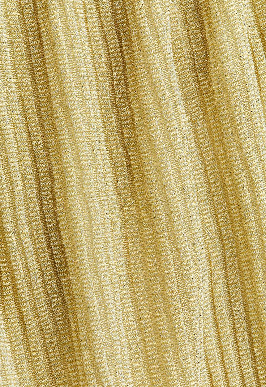 H&M - Glittery smocked-waist trousers - dusty yellow