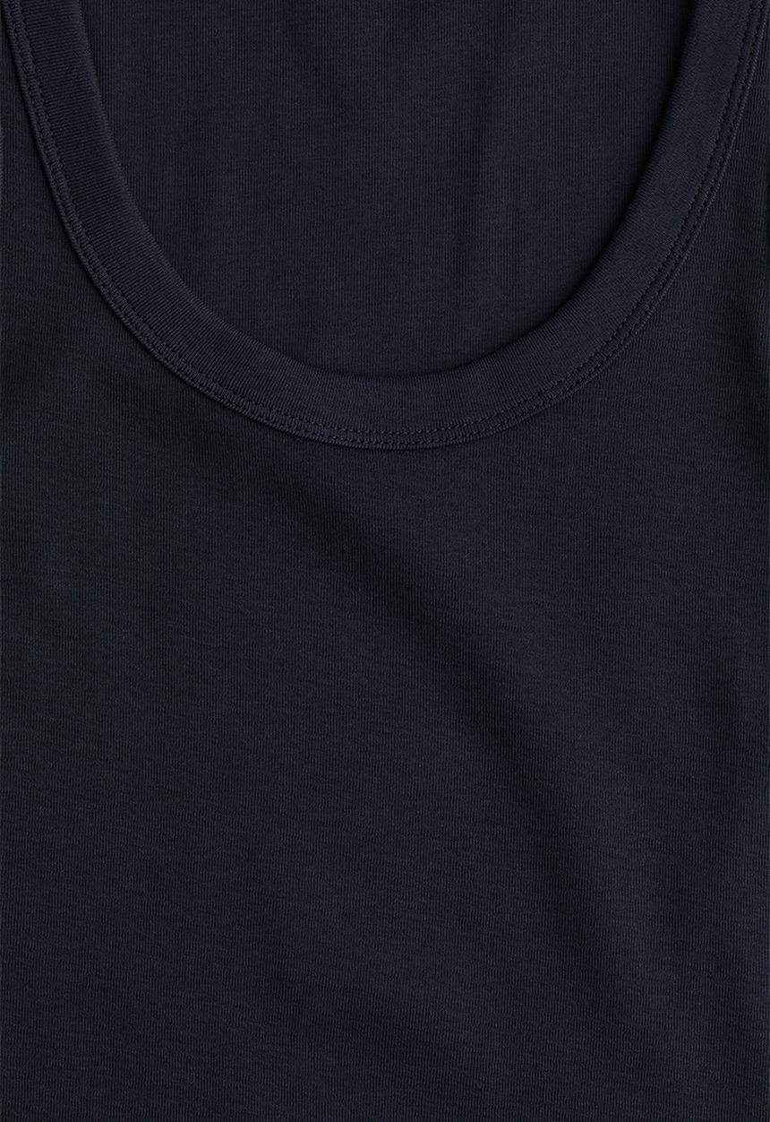 H&M - Fitted vest top - navy blue