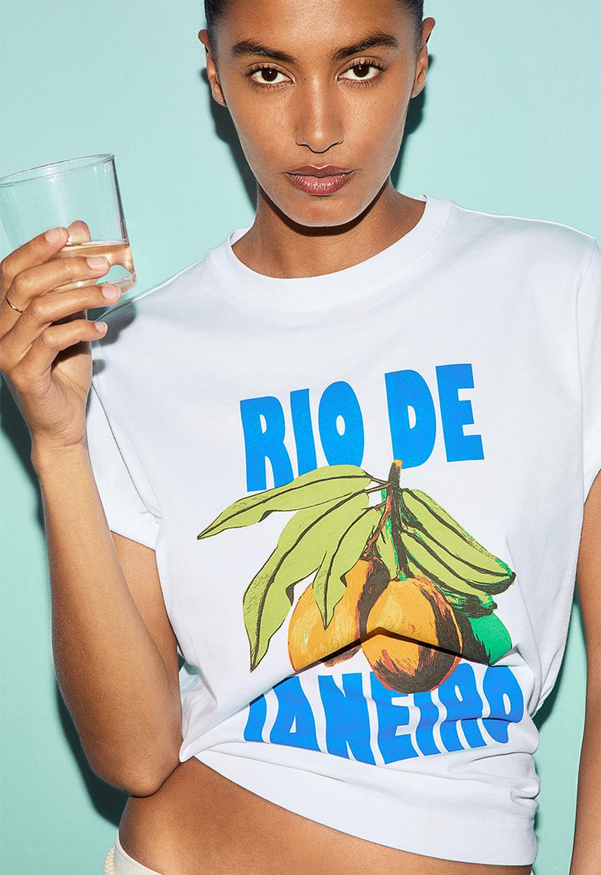 H&M - Printed T-shirt - white rio de janeiro