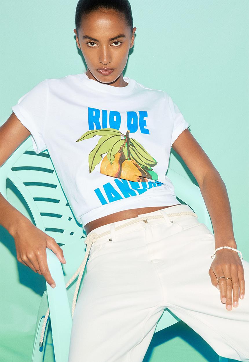 H&M - Printed T-shirt - white rio de janeiro