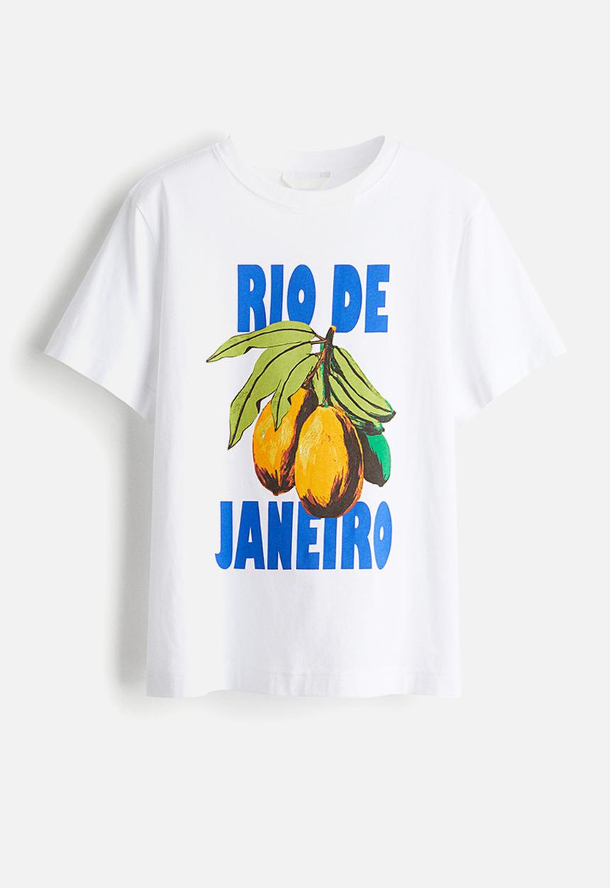 H&M - Printed T-shirt - white rio de janeiro