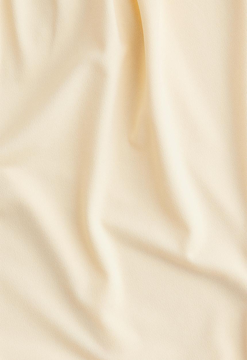 H&M - Draped cropped top -  light yellow 