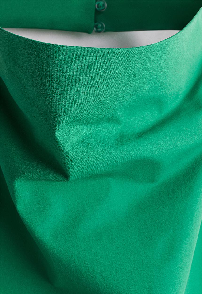 H&M - Draped halterneck top - green