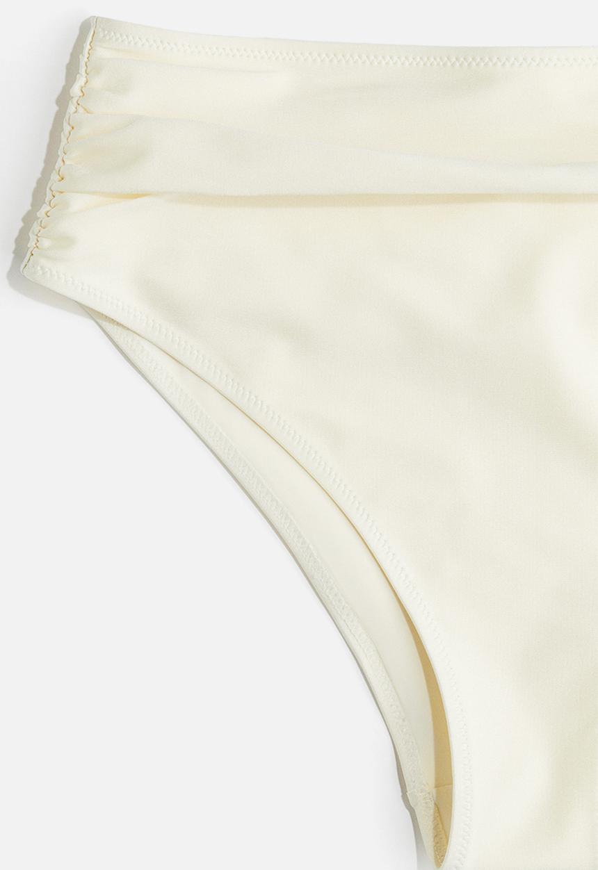 H&M - High waist cheeky bikini bottoms - white