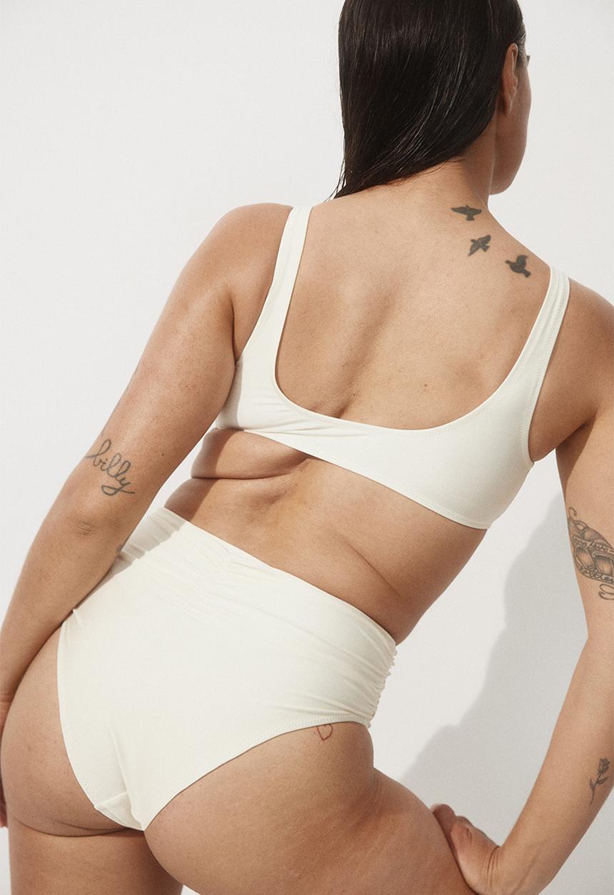 H&M - High waist cheeky bikini bottoms - white