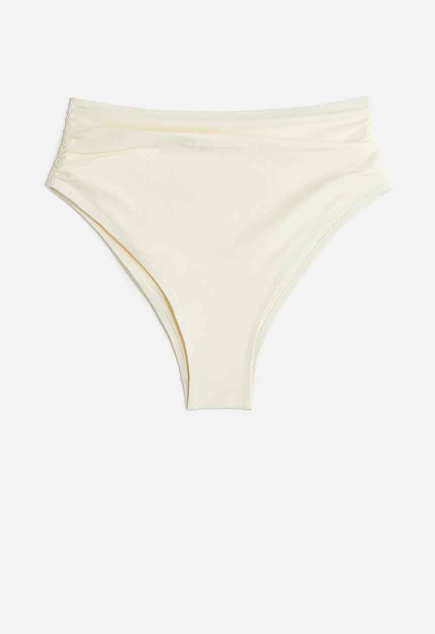 H&M - High waist cheeky bikini bottoms - white