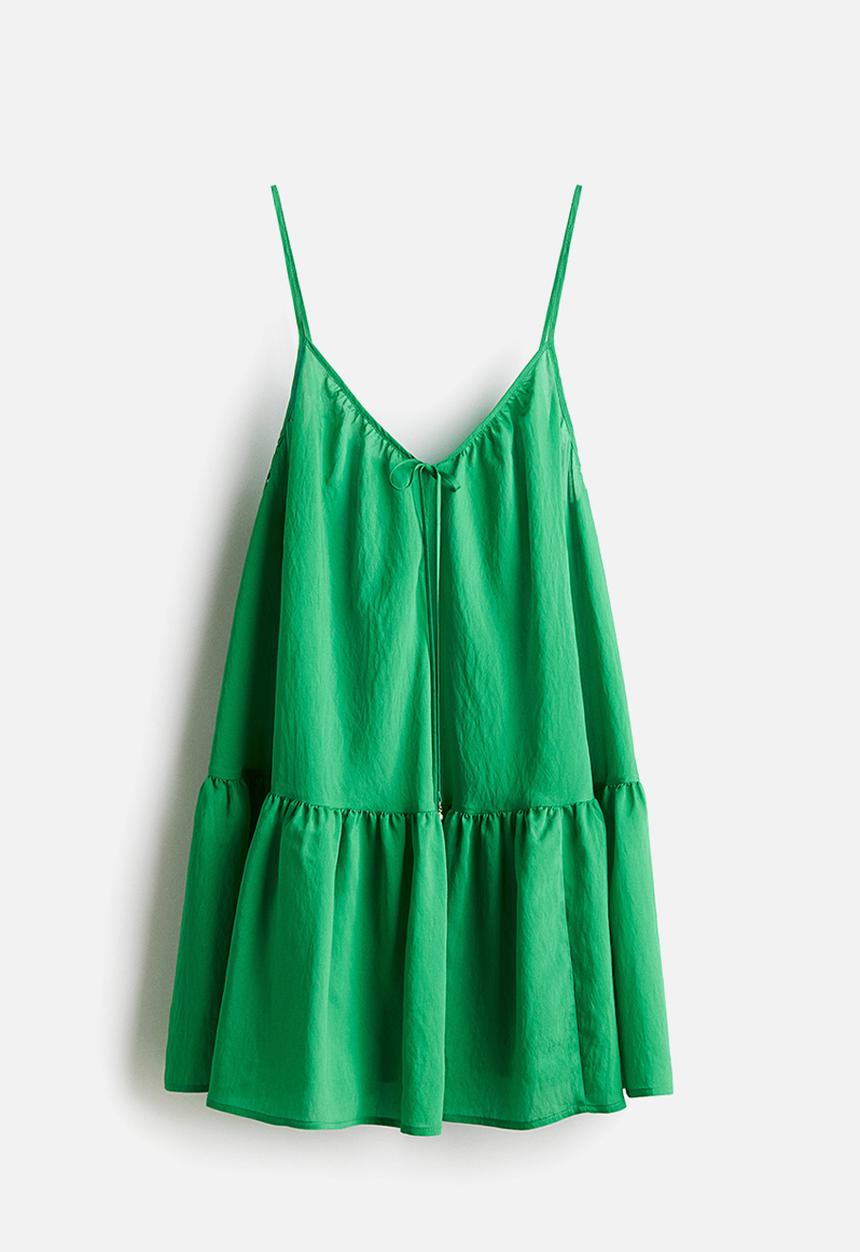 H&M - A-line strappy dress - bright green