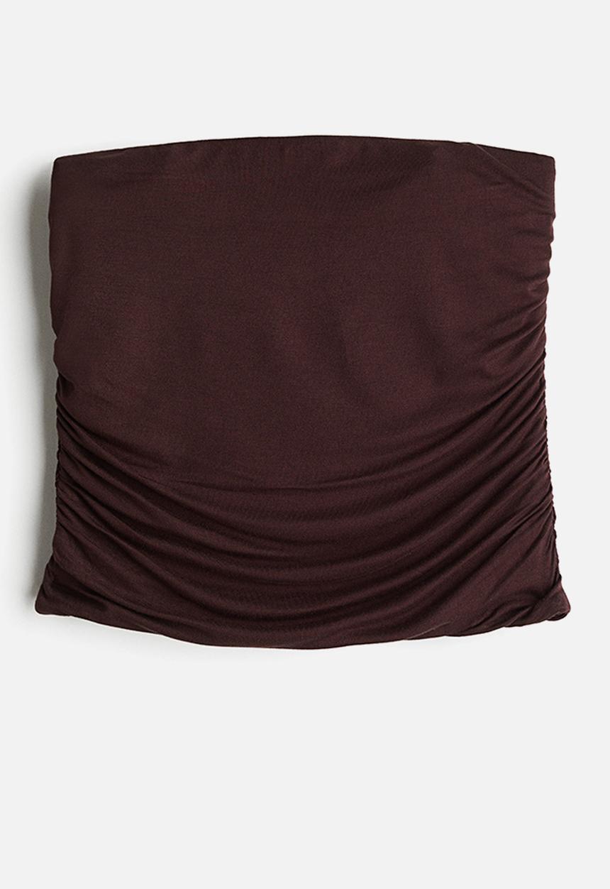 H&M - Draped tube top - dark brown