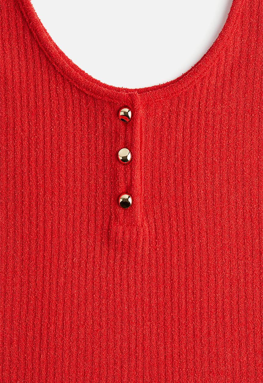 H&M - Rib-knit vest top - red