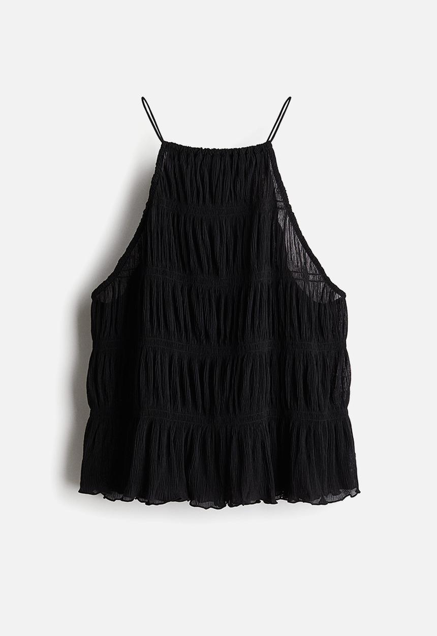 H&M - Smocked strappy top - black