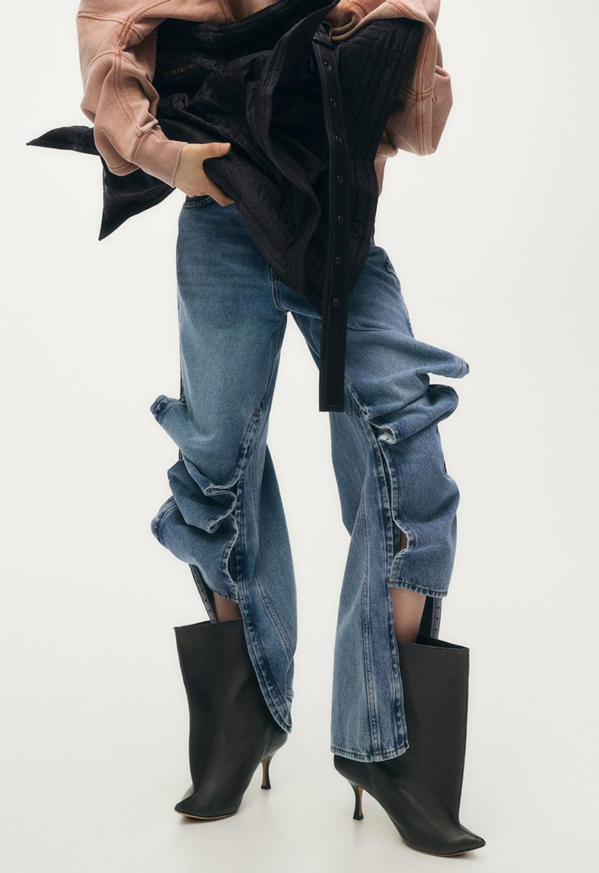 H&M - Heeled leather ankle boots - dark grey