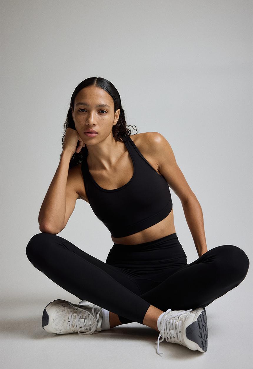 H&M - Medium support sports bra with softmove™ - black