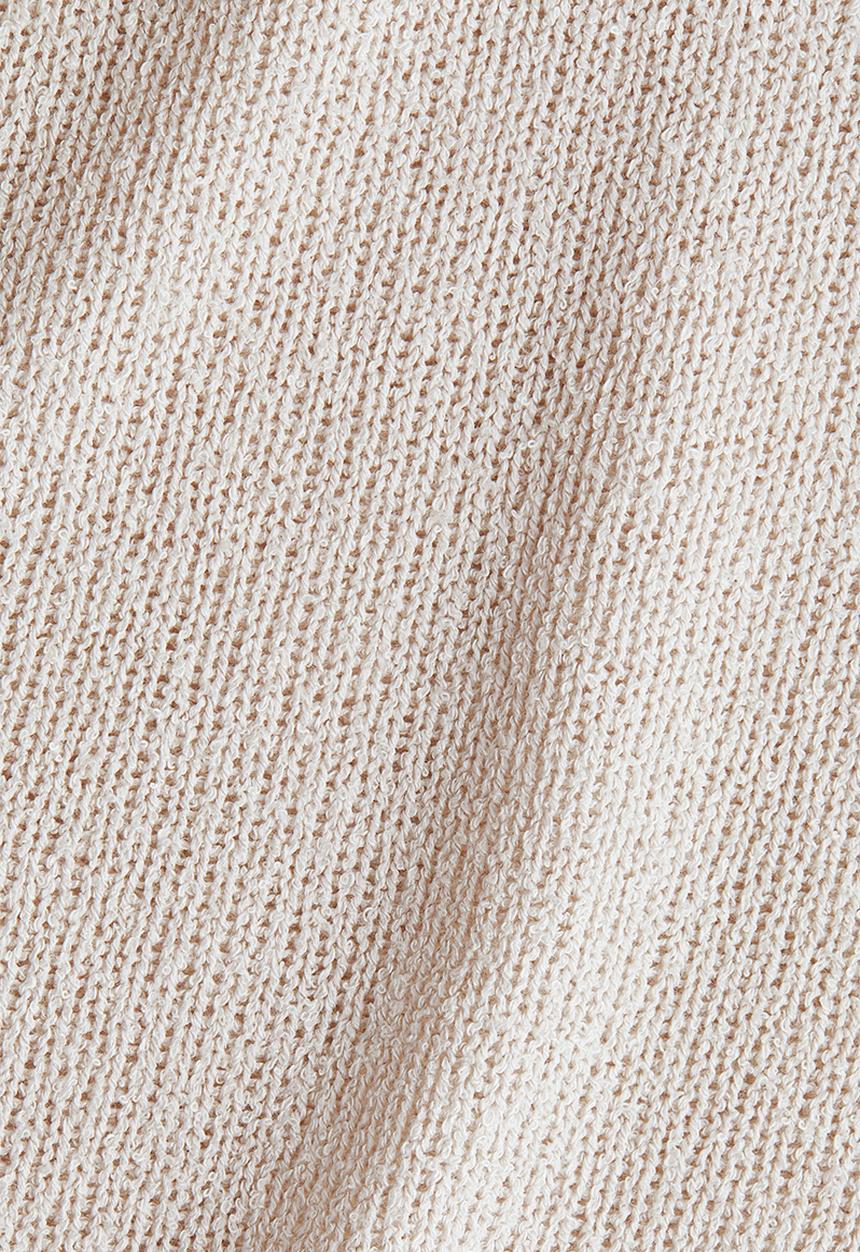 H&M - Collared knitted top - light beige