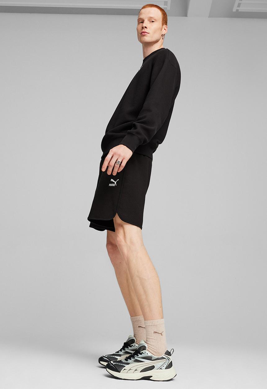 PUMA - CLASSICS Waffle Shorts 7 - PUMA Black