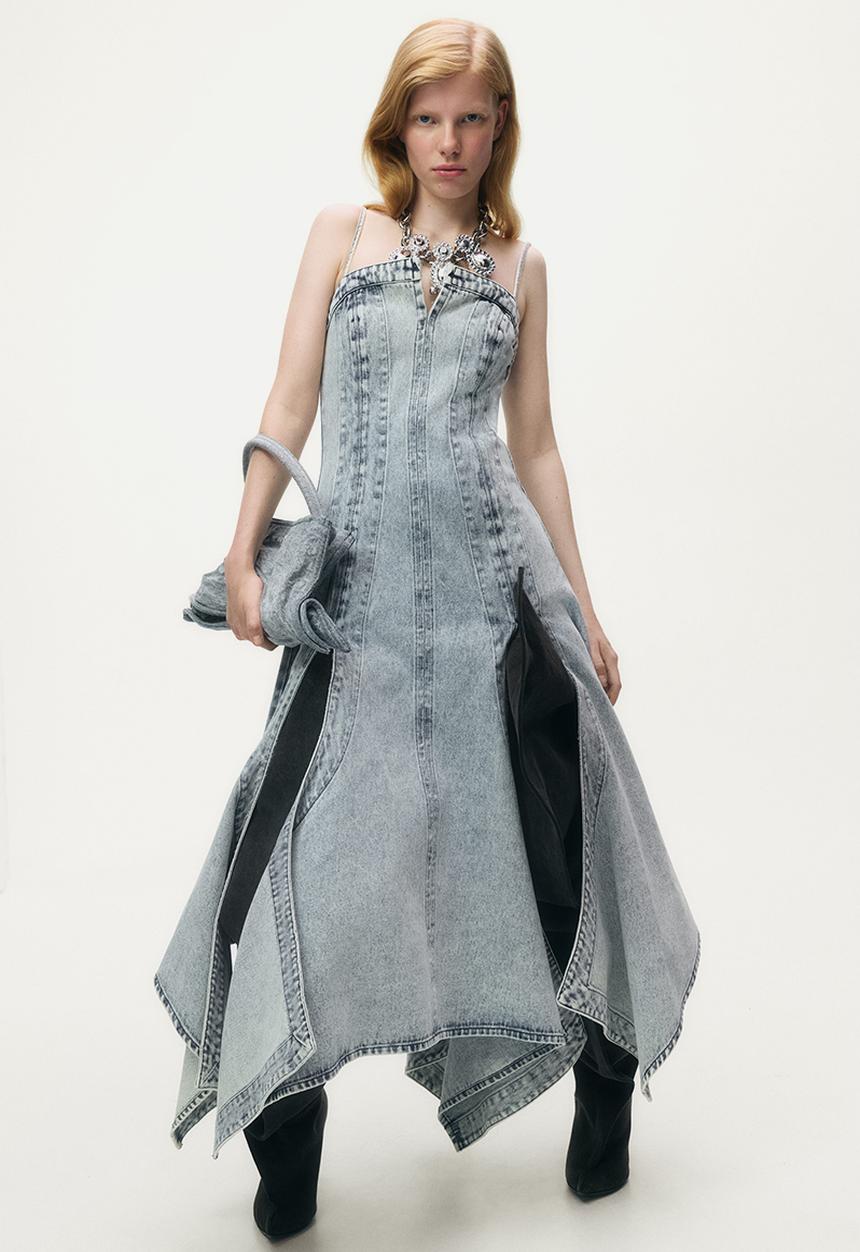 H&M - Glenn Martens H&M: Denim dress - light denim blue