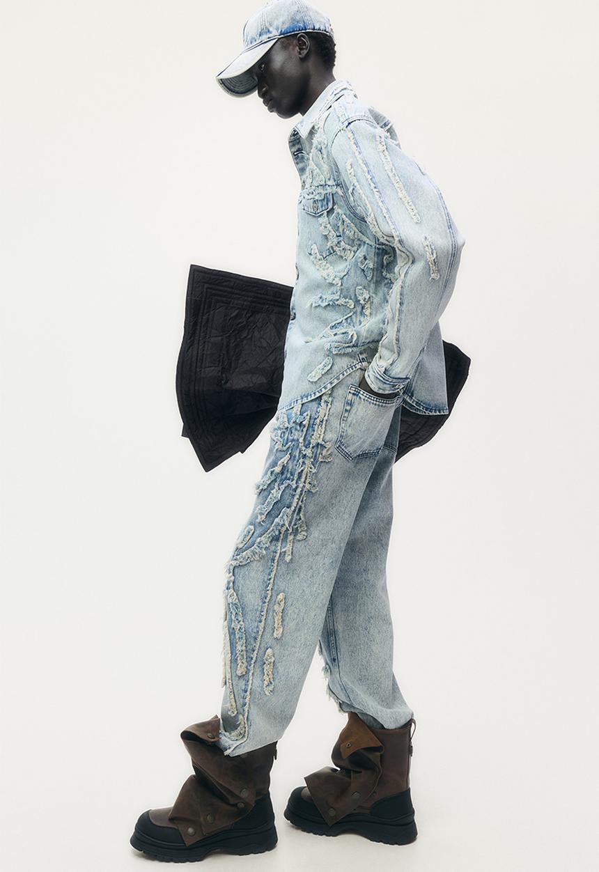 H&M - Glenn Martens H&M: Distressed-look jeans -   light denim blue 