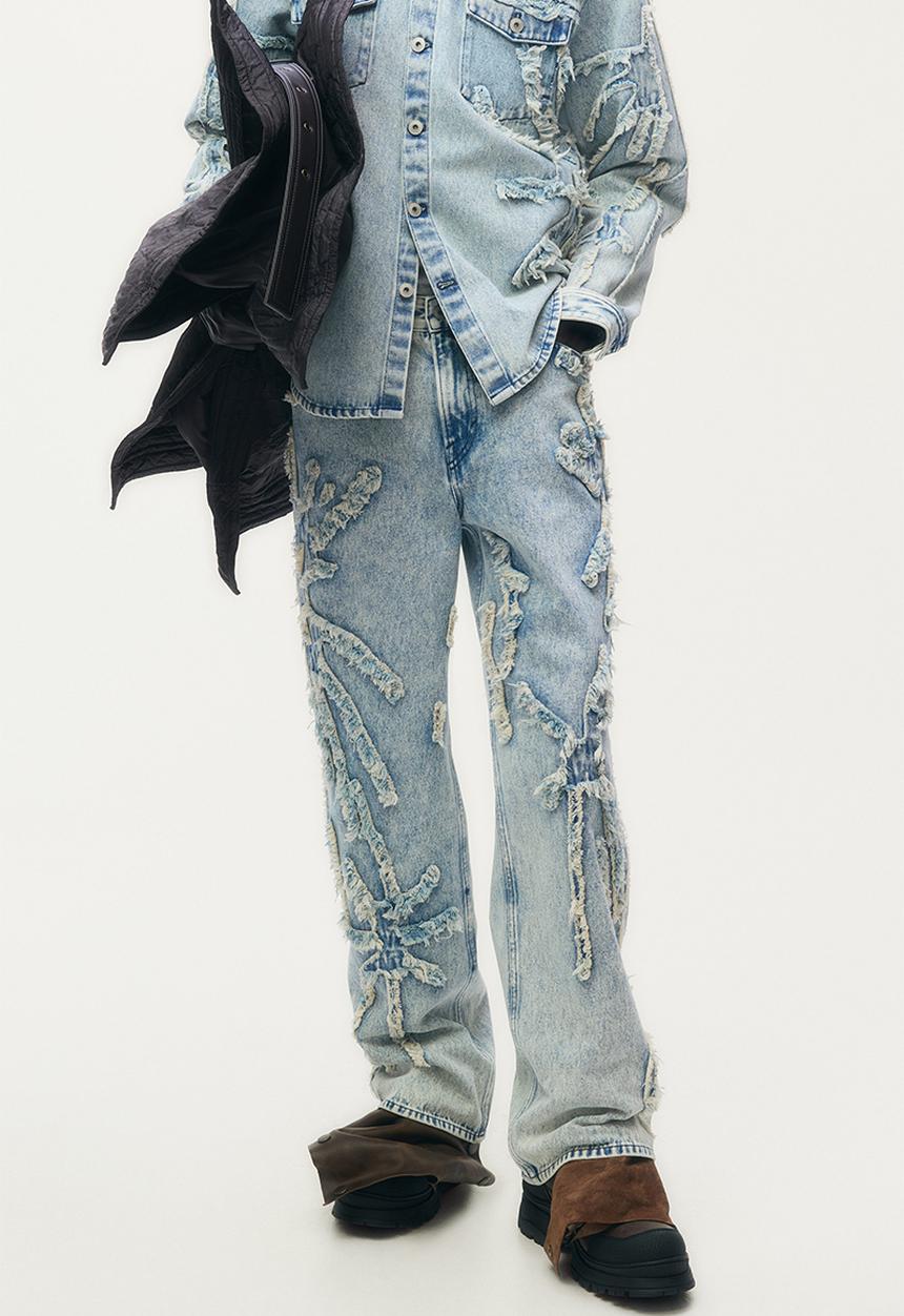 H&M - Glenn Martens H&M: Distressed-look jeans -   light denim blue 