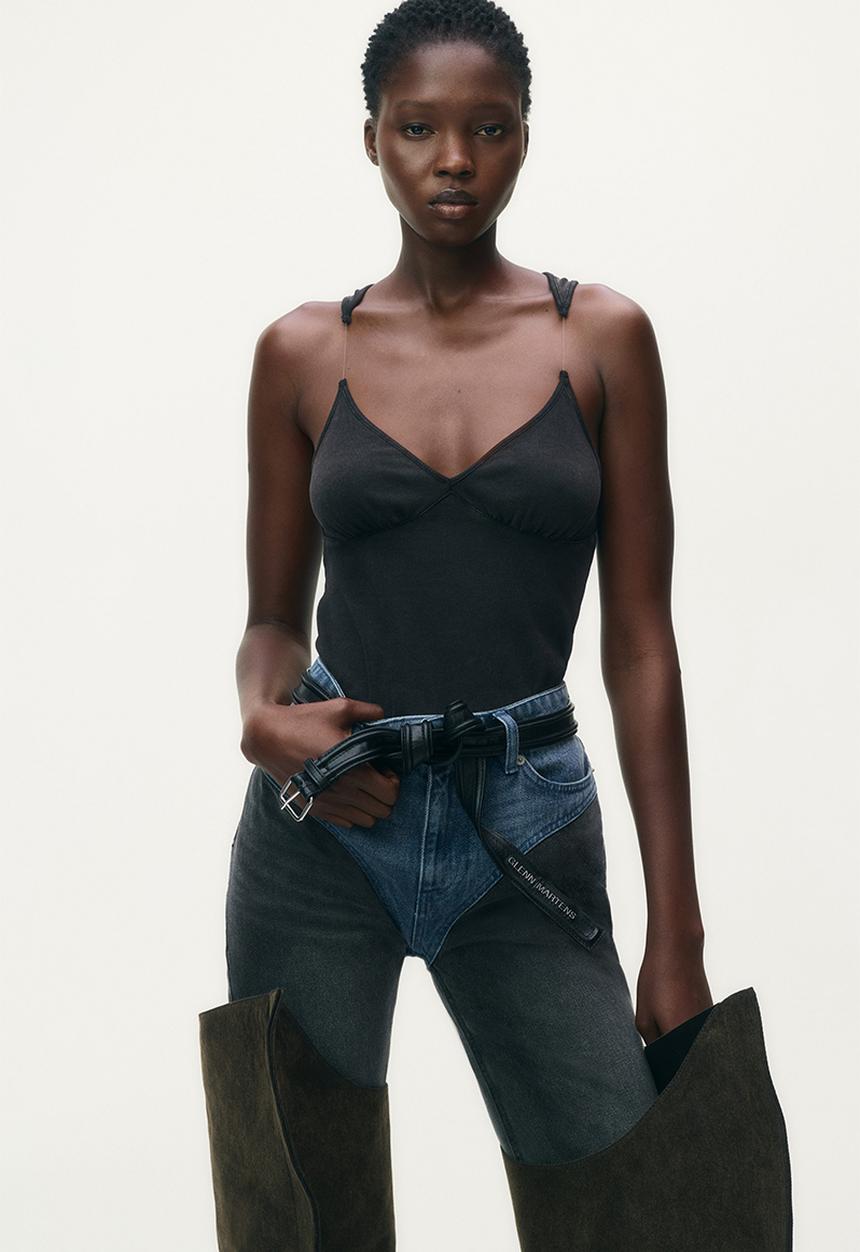 H&M - Boning-detail belt - black