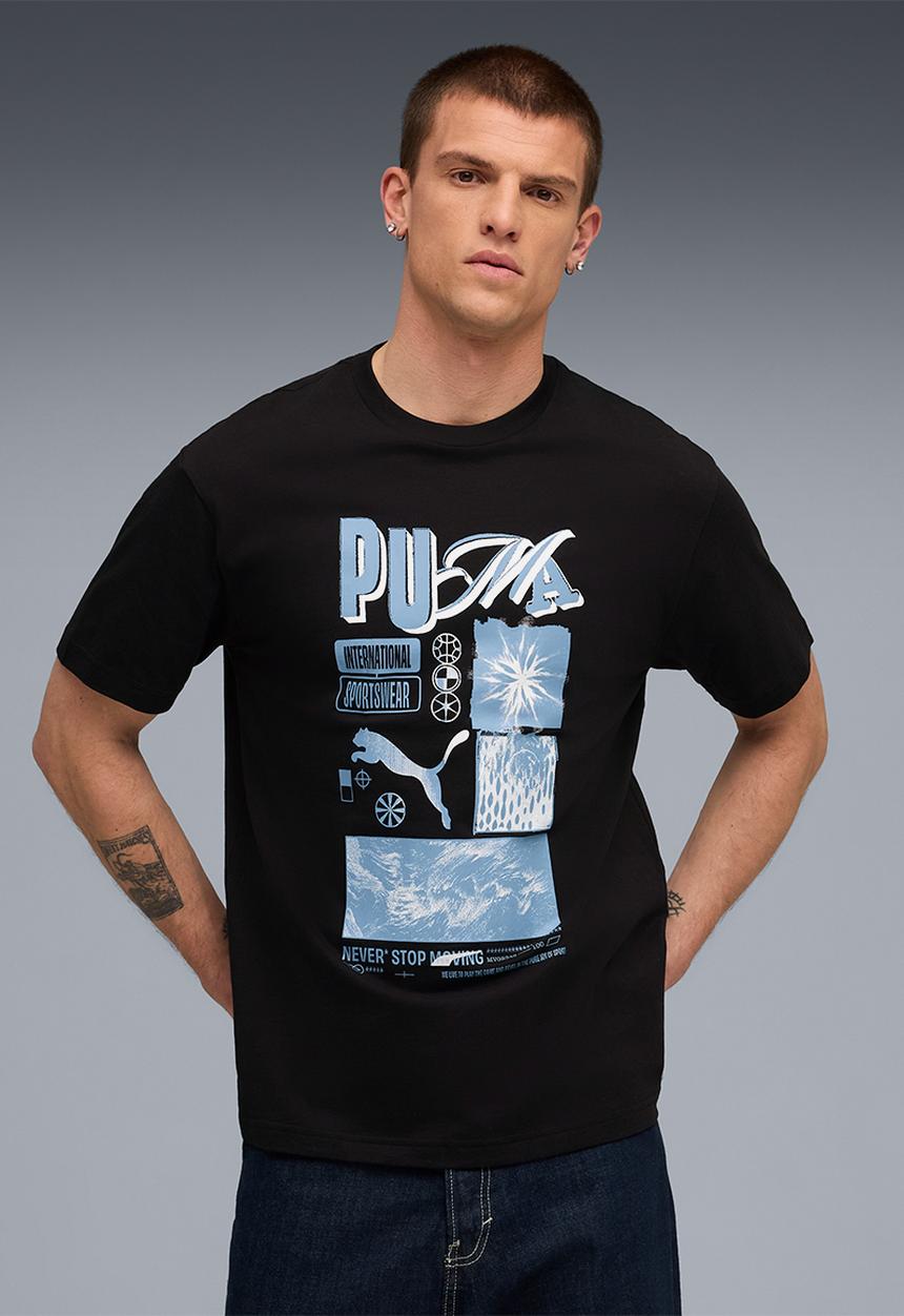 PUMA - Graphic PUMA Sportswear Relaxed Tee M PU