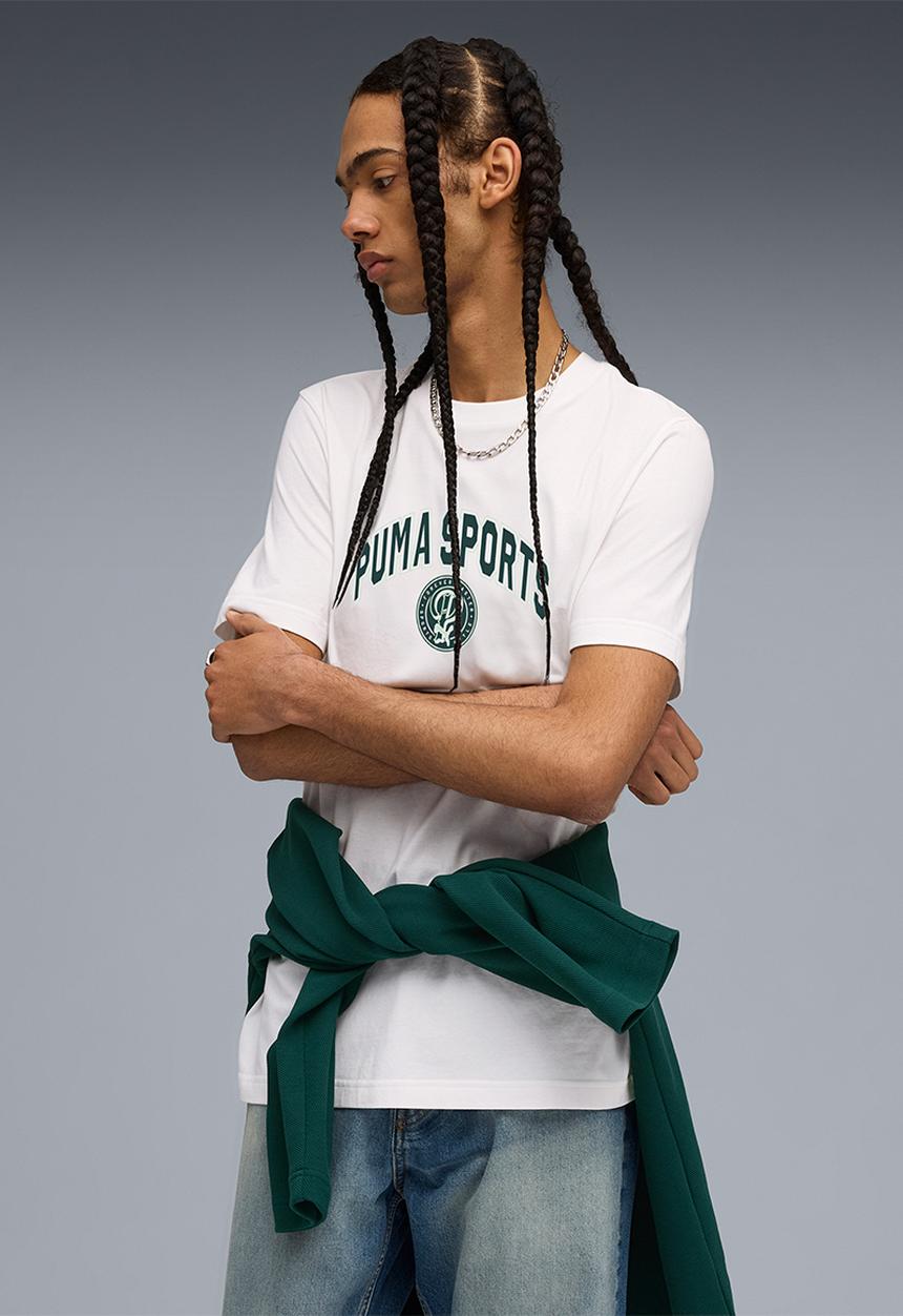 PUMA - WARDROBE ESS SPORTS LEGACY II Graphic Tee - PUMA White