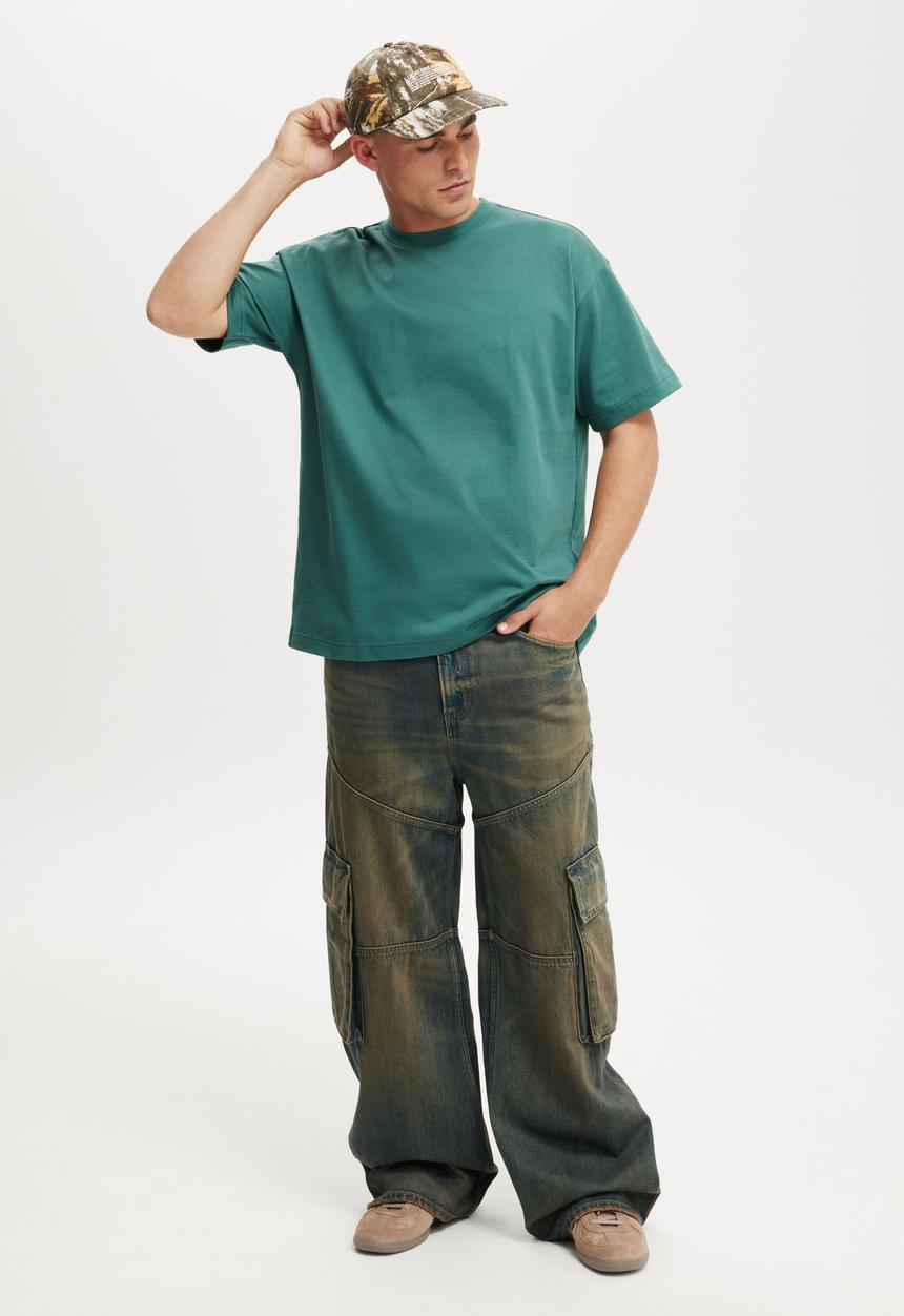 Cotton On - Box Fit T-Shirt - Frosted Teal