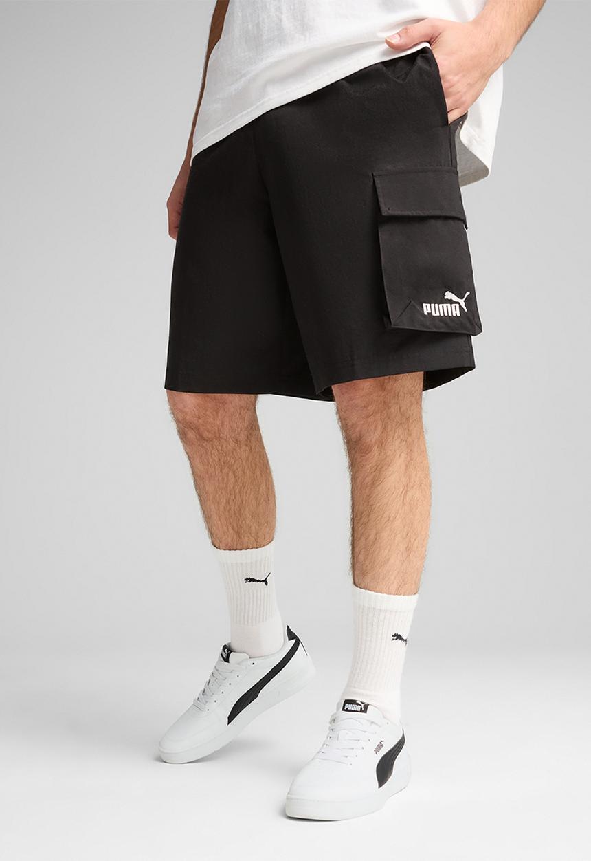 PUMA - ESS No. 1 Logo Woven Cargo Shorts 9" - PUMA Black
