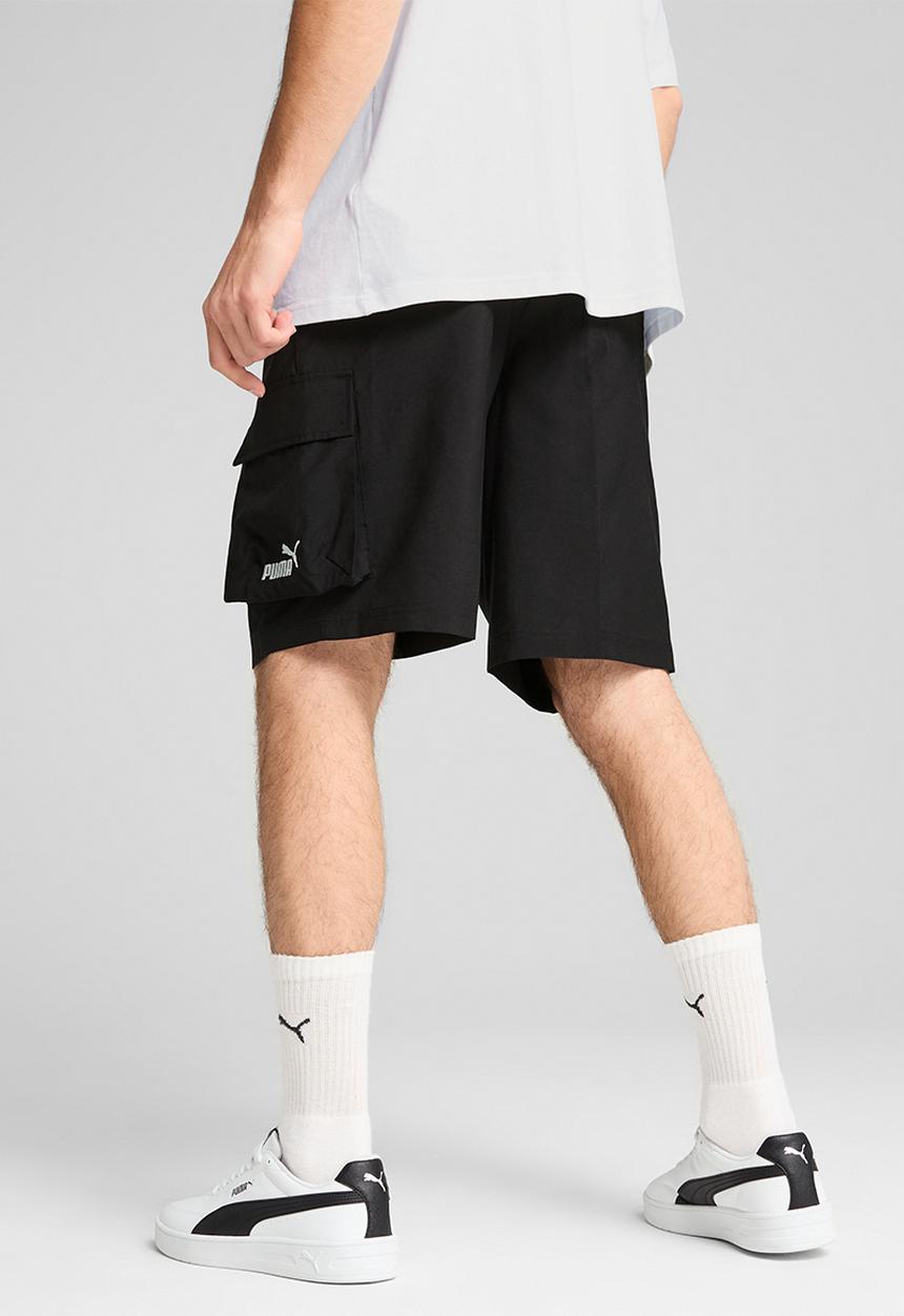 PUMA - ESS No. 1 Logo Woven Cargo Shorts 9" - PUMA Black
