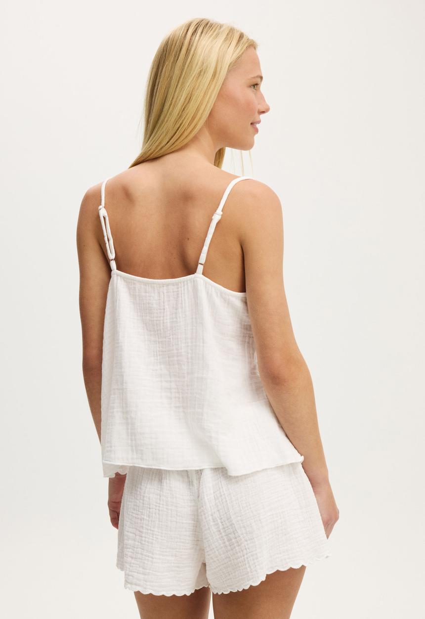 Cotton On - Woven cami sleep set - coconut milk