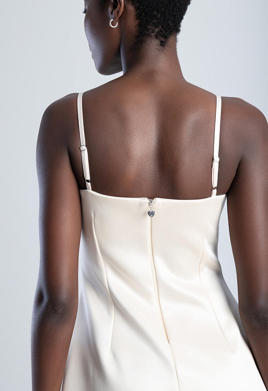 SISSY BOY - Another Love: Strappy Mini Dress With A Cinched Waist And A V-Neckline - White