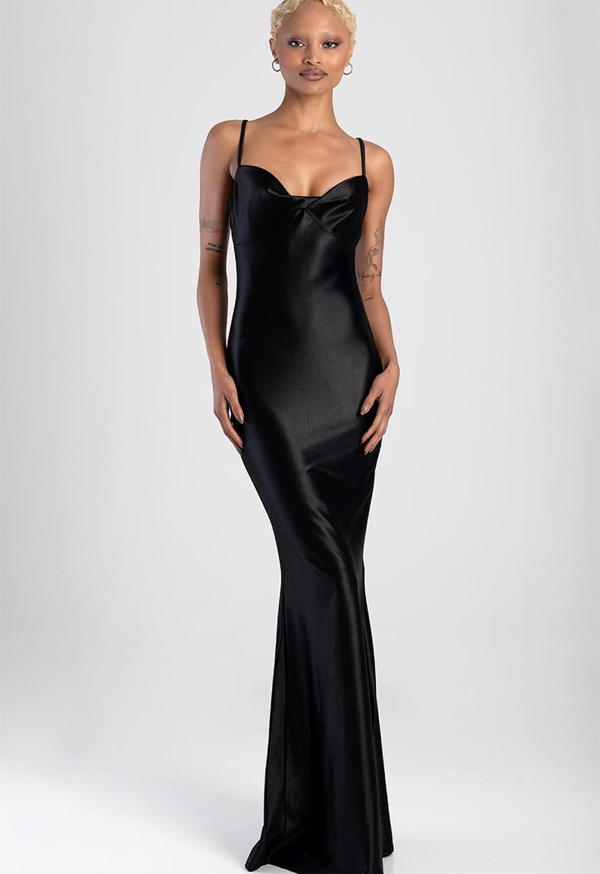 SISSY BOY - Maxi Dress With An Underbust Cutline And Twisted Panel Detail - Black