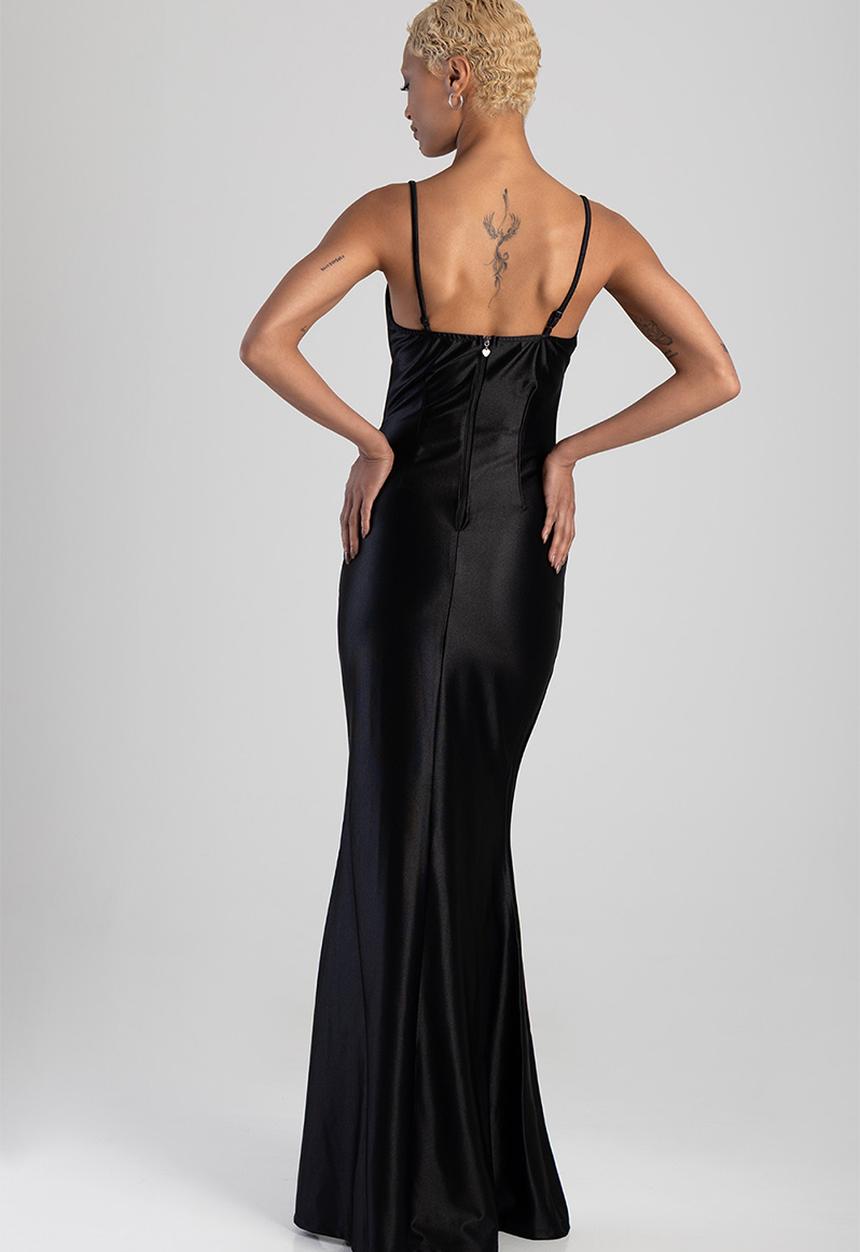 SISSY BOY - Maxi Dress With An Underbust Cutline And Twisted Panel Detail - Black