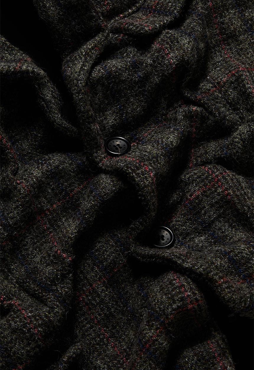 H&M - Wool-blend blazer - dark brown checked