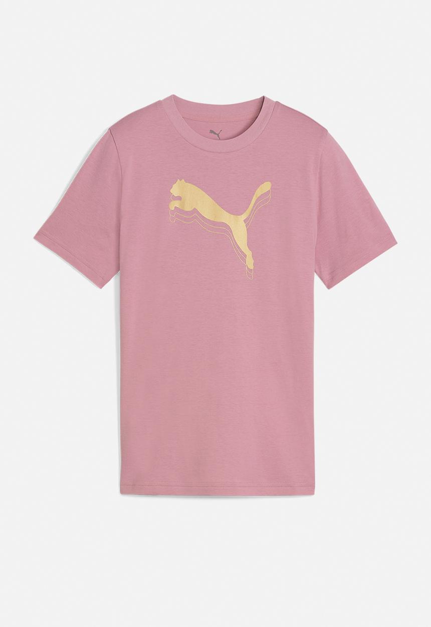 PUMA - Ess Metallic Tee G-Poised Pink/Metallic Gold