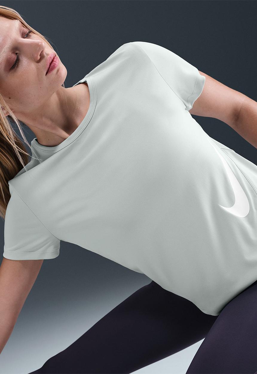 Nike - Dri-Fit Short-Sleeve Running Top - Light Grey