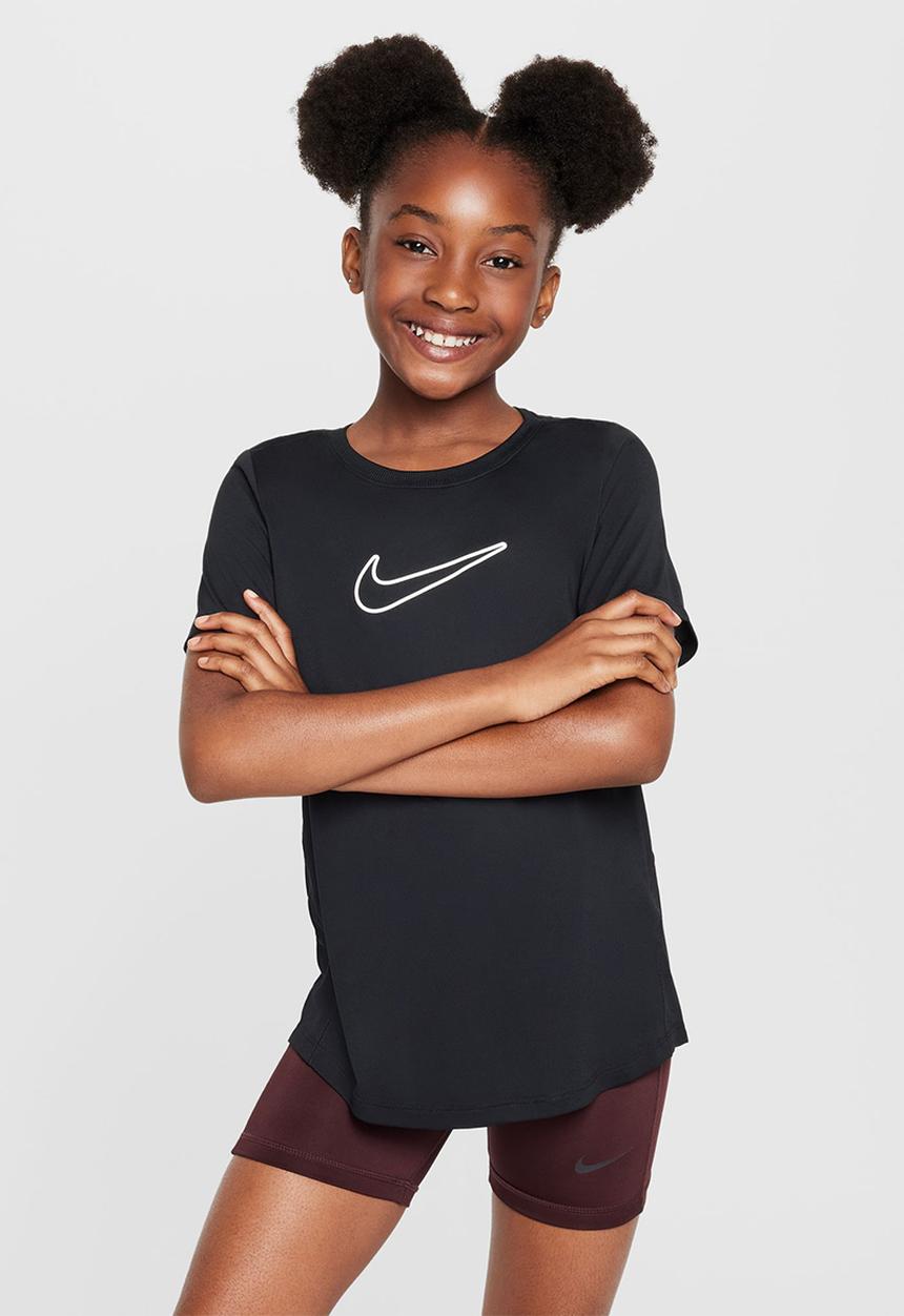 Nike - Girls nike dri-fit one std short sleeve top hbr-black/white
