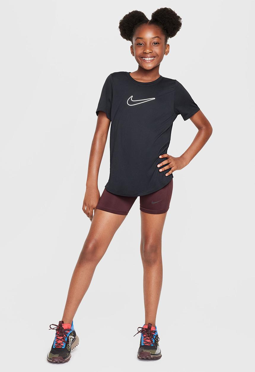 Nike - Girls nike dri-fit one std short sleeve top hbr-black/white