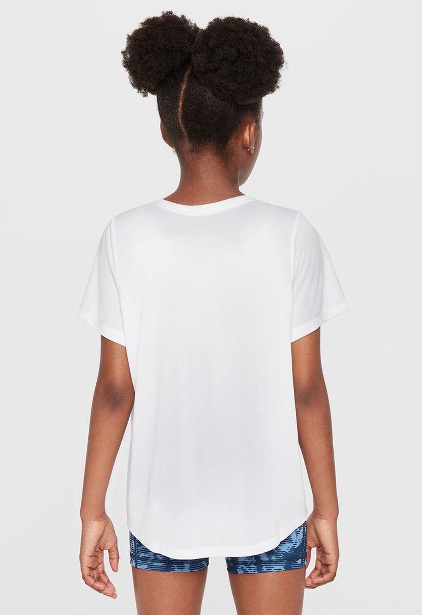 Nike - Girls Nike Dri-Fit One Std Short Sleeve Top Hbr-White/Black