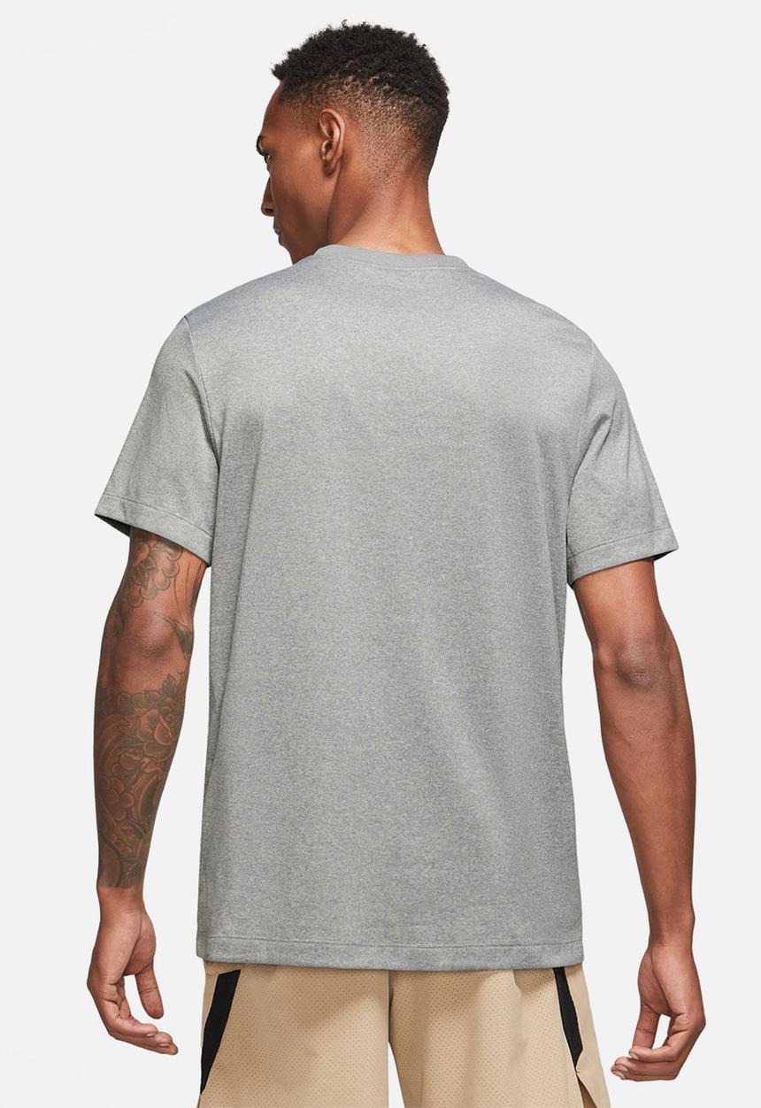 Nike - Dri-FIT Legends Fitness T-Shirt - Tumbled Grey/Flt Silver/Htr/Black