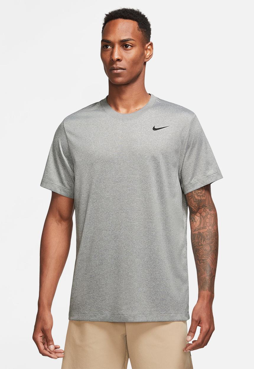 Nike - Dri-FIT Legends Fitness T-Shirt - Tumbled Grey/Flt Silver/Htr/Black