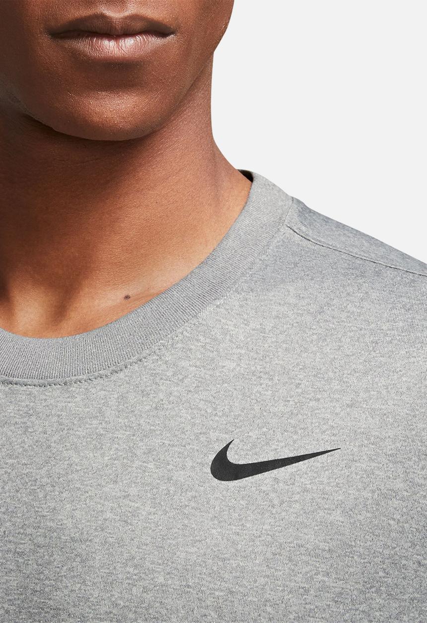 Nike - Dri-FIT Legends Fitness T-Shirt - Tumbled Grey/Flt Silver/Htr/Black