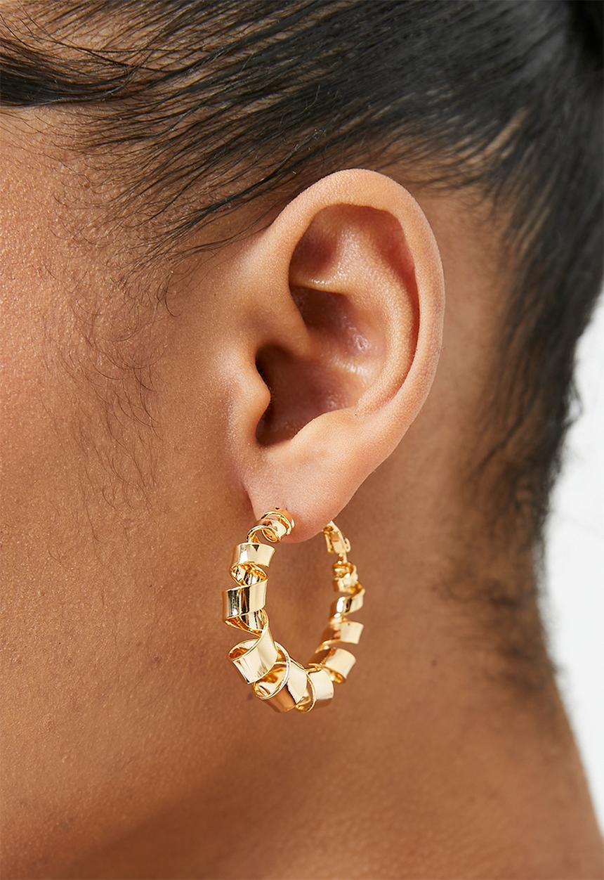 Tessa Design - Diana twisted hoop earrings - gold