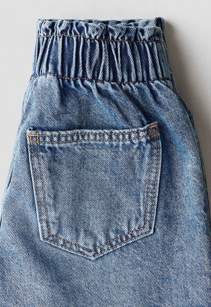 H&M - Paper bag shorts - light denim blue