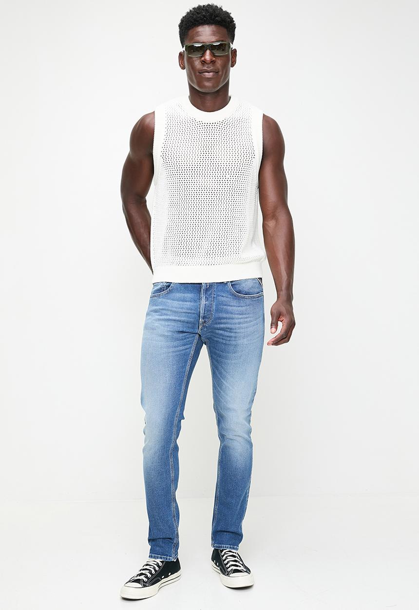 Replay - 11.5 Oz Deep Blue Indigo Stretch Denim - Medium Blue