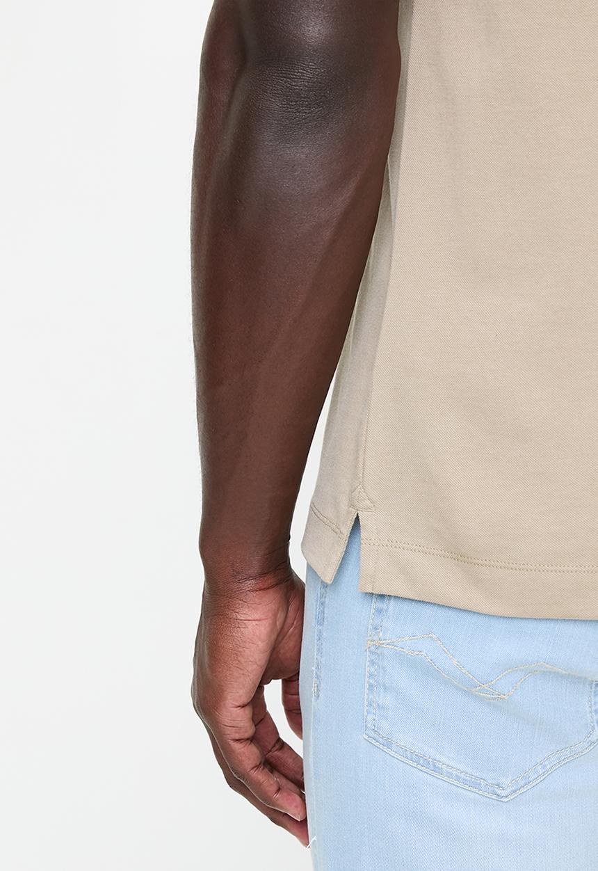 Replay - Stretch Cotton Piquet - Stone
