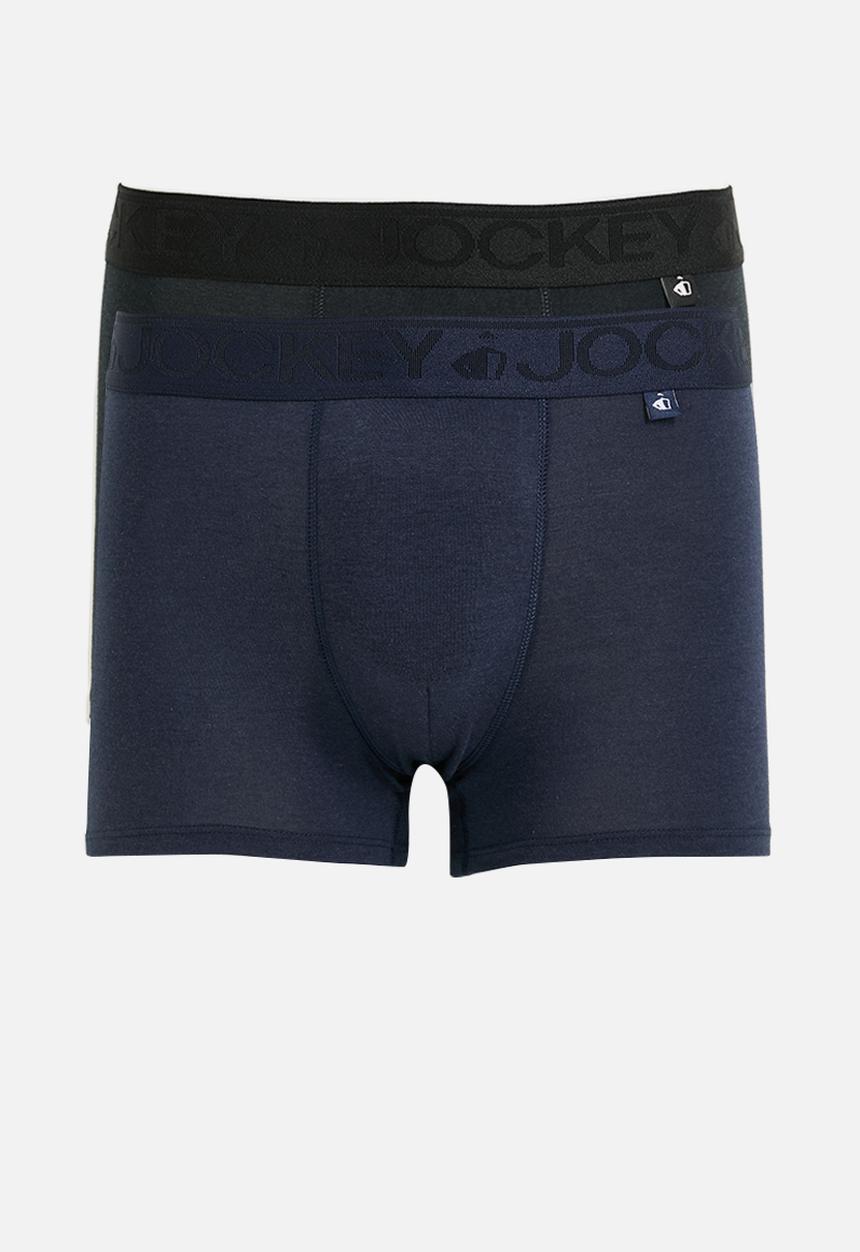 Jockey - U-Pouch short leg trunk 2 pack - navy/black