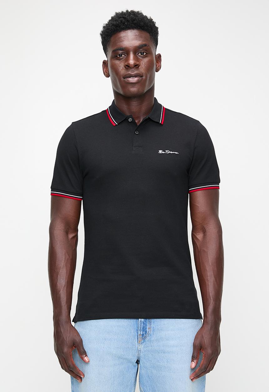 Ben Sherman - ROMFORD SHORT SLEEVE GOLFER - BLACK
